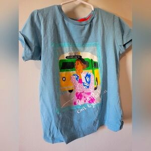 Piccolina Blue Kids T-Shirt with Civil Rights Rosa Parks Graphic